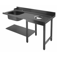 Стол для грязной посуды с мойкой и отверстием для мусора (1200x700) ELETTROBAR 75441