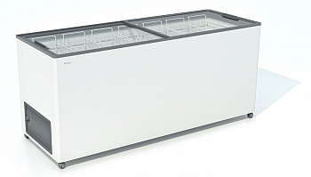 ЛАРЬ МОРОЗИЛЬНЫЙ FROSTOR F 600 С ПРЯМОЕ СТЕКЛО СЕРЫЙ (ПРОПАН)